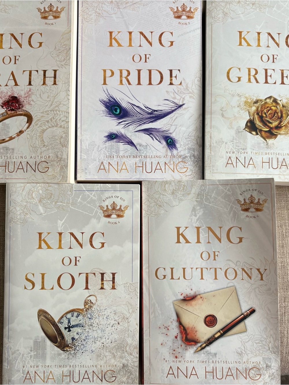 King of Pride by Ana Huang - White & Gold Book Cover